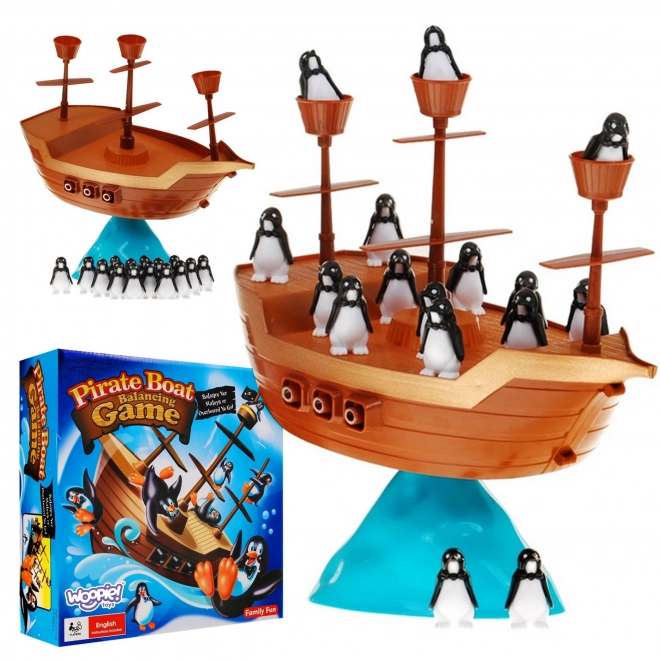 Eventyrspil piratskib med pingviner