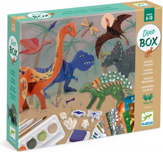 Luksuriøst kunstsæt Dinosaurer