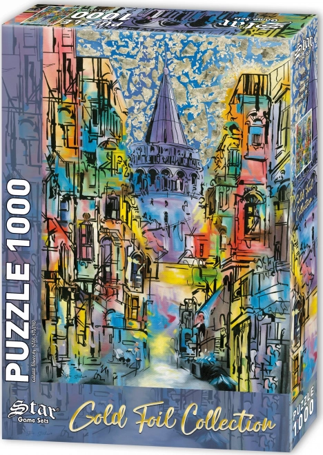 Metalisk puslespil Galata-tårnet 1000 brikker