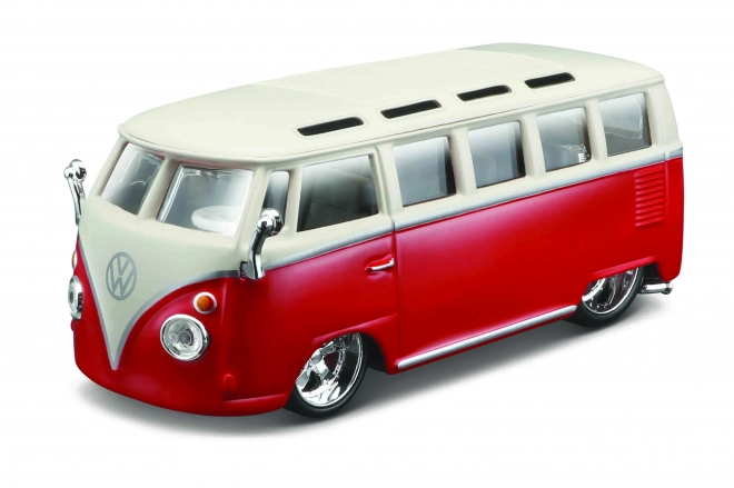 Volkswagen Van Samba rød-hvid 1:32 fra Bburago