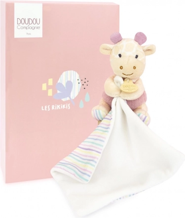 Doudou plysdyr med tæppe 11 cm