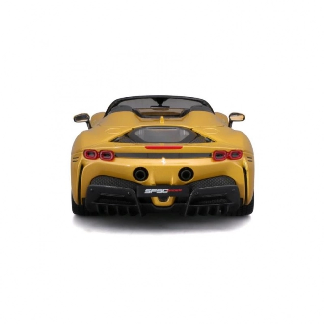 Bburago Ferrari SF90 Spider i skala 1:18 - gul
