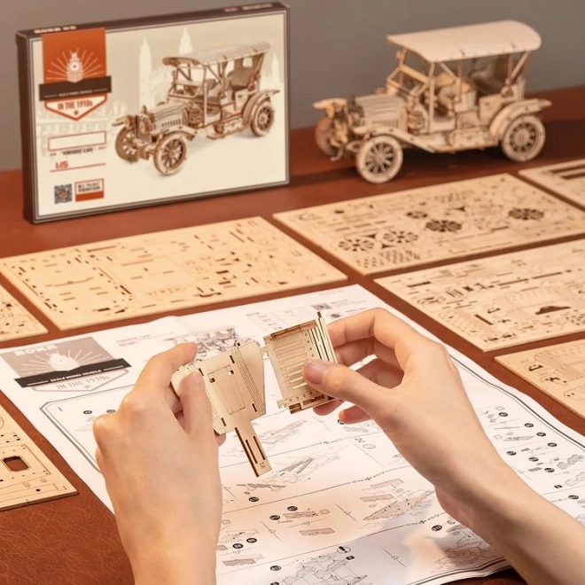 RoboTime træ 3D puslespil historisk bil
