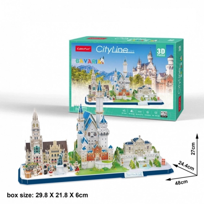 3D Puslespil Bylinje Bayern