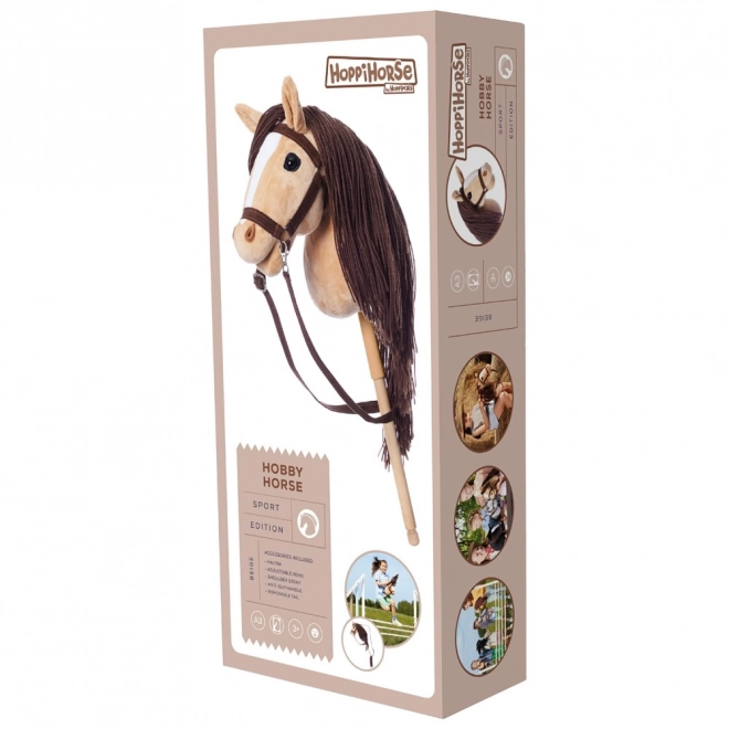 HOPPIHORSE kæphest hobby horse størrelse A3 beige