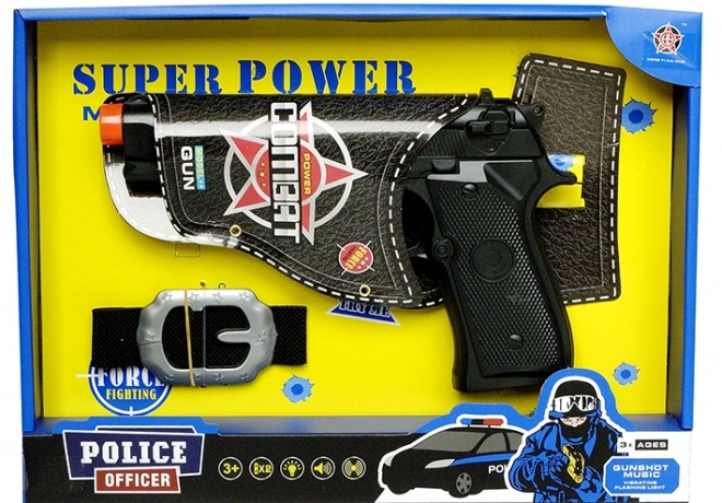 Politipistol med bælte