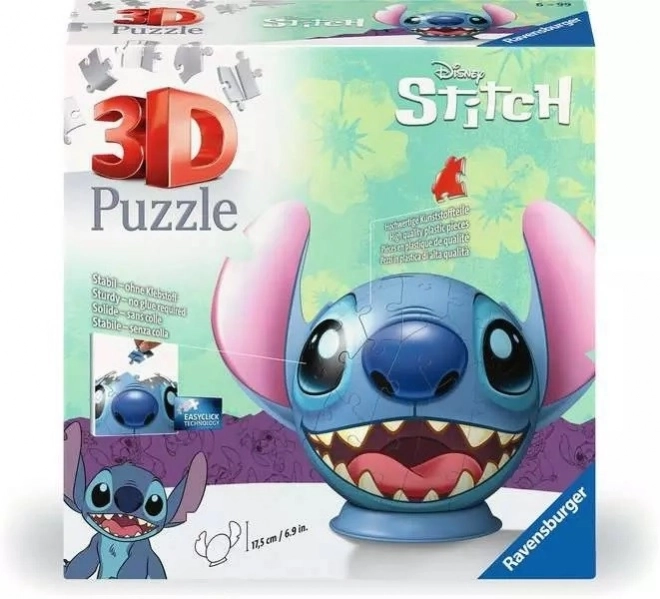 RAVENSBURGER Puzzleball Stitch med ører 77 brikker