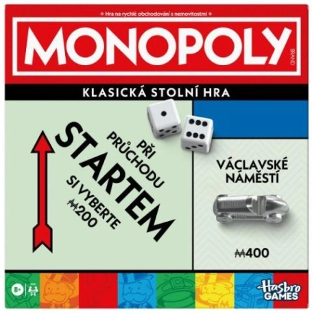 Monopoly Classic fra Hasbro – tjekkisk version