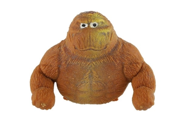 Gorilla antistress strækbar fyldt med sand 400 g silikone 12 cm 4 farver 8 stk i boks