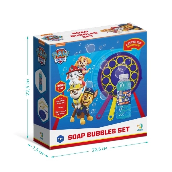 Sæt med sæbebobler og figurer fra Paw Patrol