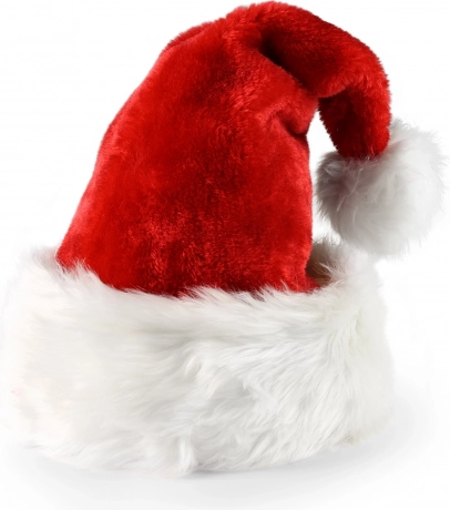 Rød julehat med hvid kant