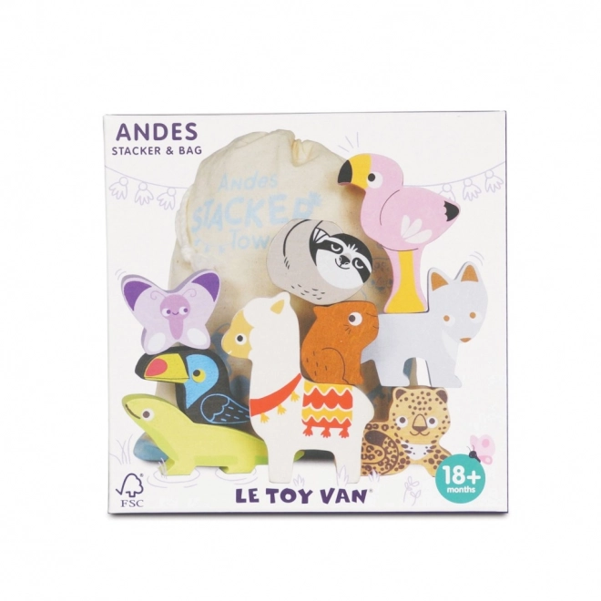 Balanceret Tårn La Toy Van Petilou - zoo dyre