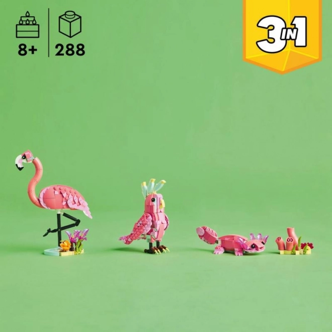 LEGO Creator 3 i 1 31170 Vilde dyr: Lyserød flamingo