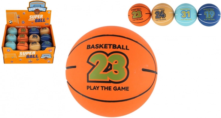 Ekstremt hoppende basketballbold af skum 6 cm, mix af farver