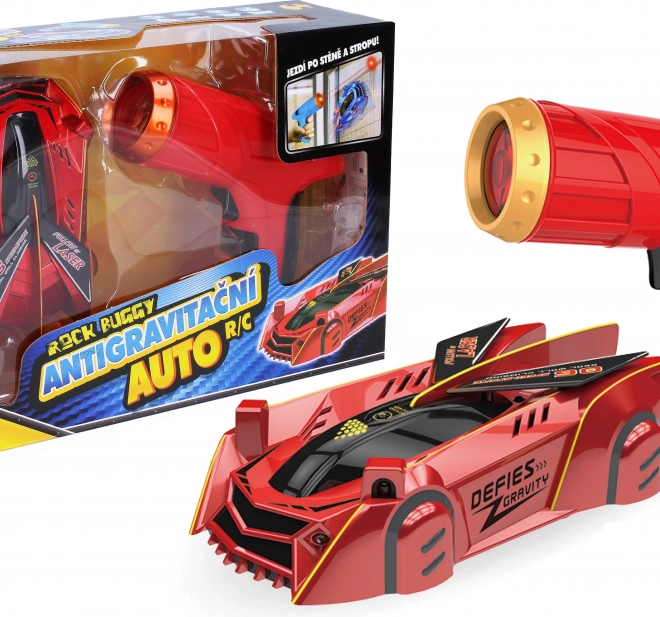 Rock Buggy anti-gravitations RC bil med laser 15 cm rød