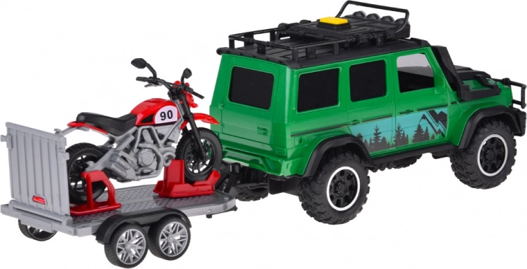 Nedfældelig rampe og sikker transport af motorcyklen