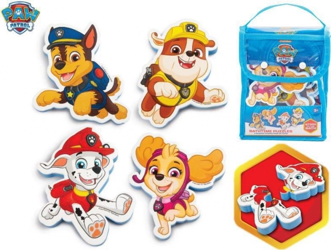 SPIN MASTER Skum puslespil - Badelegetøj til karbad med Paw Patrol 4x2 brikker