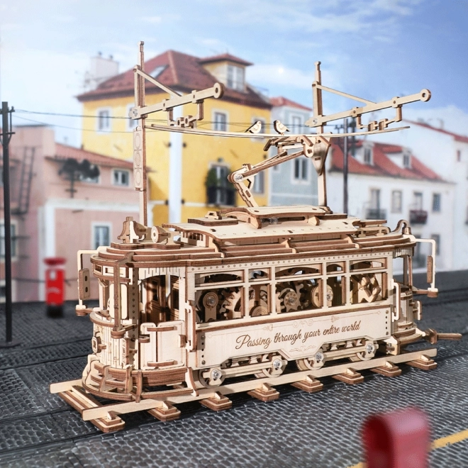 RoboTime 3D træ mekaniske puslespil Sporvogn