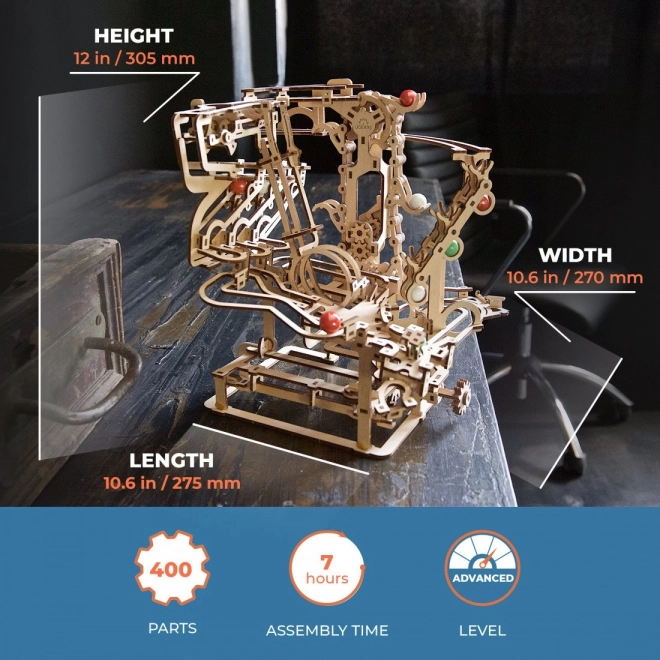 Ugears 3D træmekanisk puslespil Kulebane Kæde