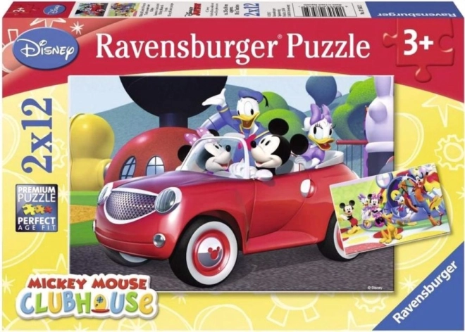 Ravensburger puslespil Mickey Mouse med venner 2x12 brikker