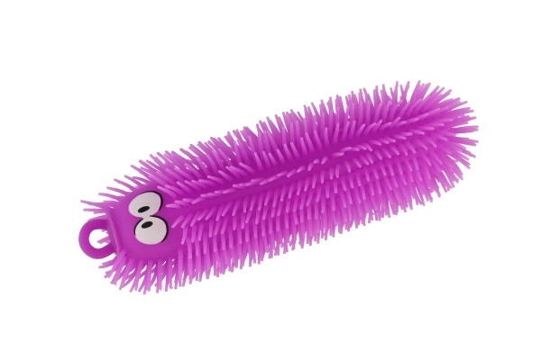 Antistress silikone larve 30cm med batteri og lys i 4 farver i pose 12 stk i kasse