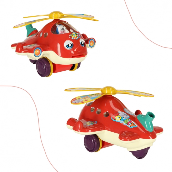 Gåvogn Fly Helikopter med Lyd