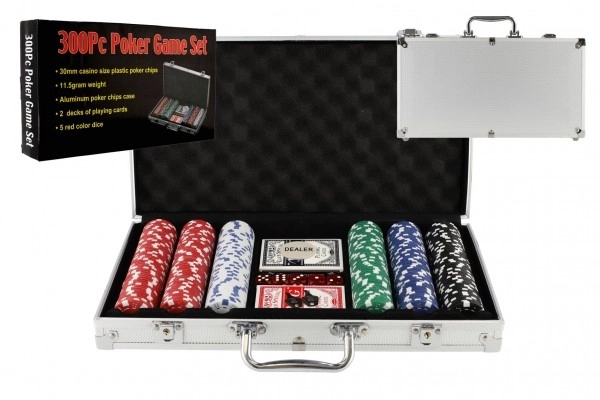 Poker sæt i aluminiums-kuffert - 300 stk.