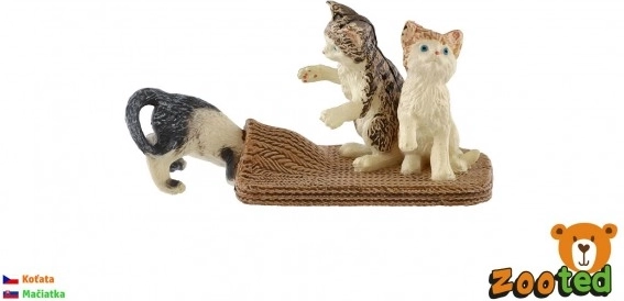 Sæt med plastkatte – 3 figurer, 7 cm