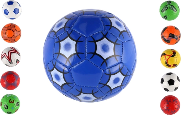 Fodboldbold junior 15 cm – syet, læderlook, farvemix
