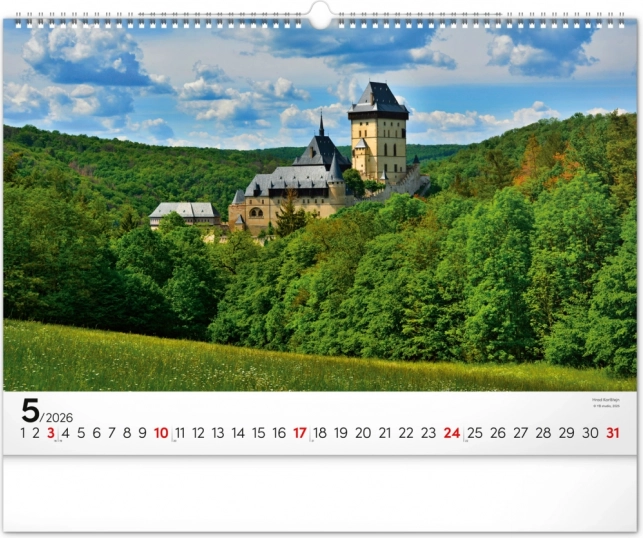 Vægkalender Panoramata Tjekkiet 2026