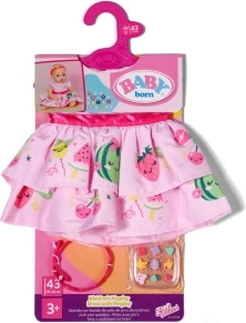 BABY born kjole med hårbånd og Pinplay-system, 43 cm