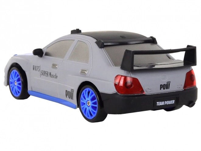 Fjernstyret sportsbil R/C 1:24 udskiftelige hjul – grå