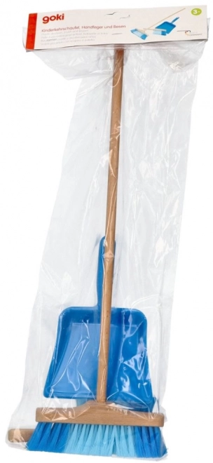 Goki fejesæt med kost 3 stk blå
