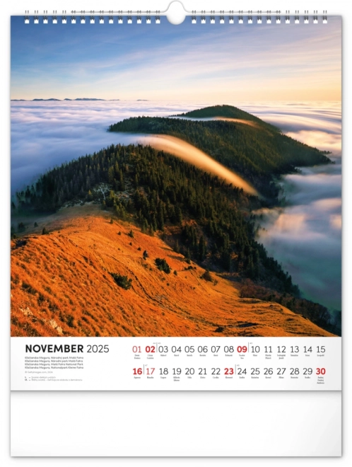 NOTIQUE Vægkalender Smukke Slovakiet 2025, 30 x 34 cm