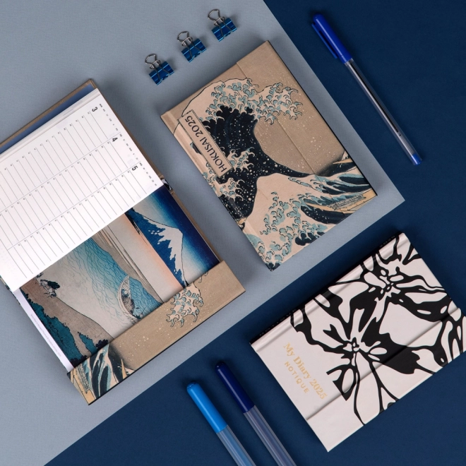 NOTIQUE Ugentlig magnetisk kalender Katsushika Hokusai 2025, 11 x 16 cm