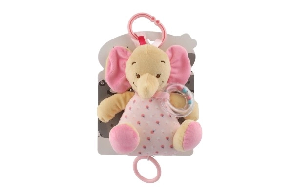 Spilledåse - lyserød elefant 18 cm