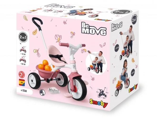 Tretjulet cykel Be Move lyserød