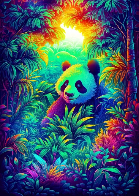 Puslespil Panda-hjørne 1000 brikker