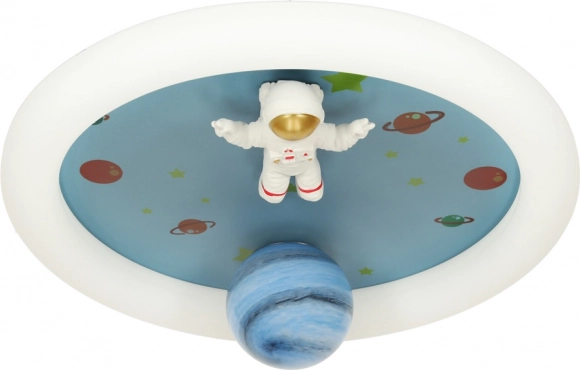 Dæmpbar LED loftlampe til børneværelse med astronaut