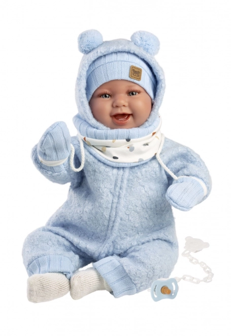 Llorens 84479 NEW BORN - realistisk dukke baby med lyde og blødt stofkrop - 44 cm