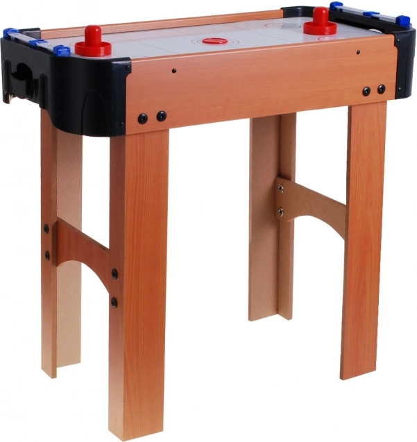 Airhockey pro til børn med træimitationslook, ventilator og tilbehør – Træ