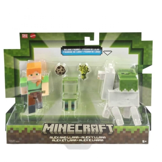 Minecraft-figurer Alex og lama