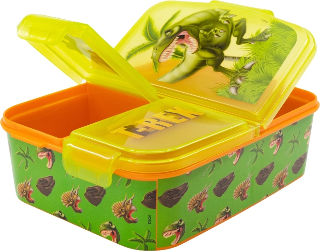 Sjovt design med T‑Rex