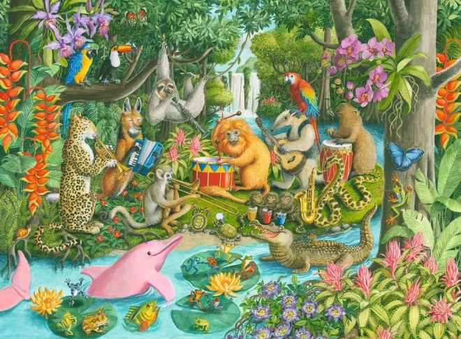 RAVENSBURGER puslespil Regnskovens orkester XXL 100 brikker
