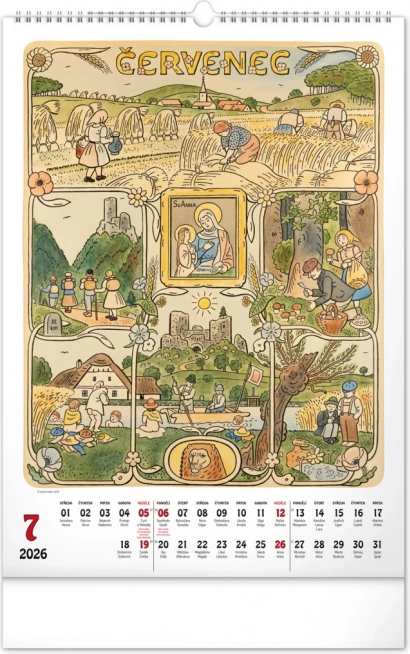 Vægkalender Josef Lada 2026