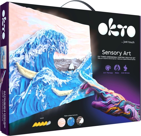 Okto Sensoty Art kunstsæt Den store bølge ud for Kanagawas kyst 30 × 40 cm