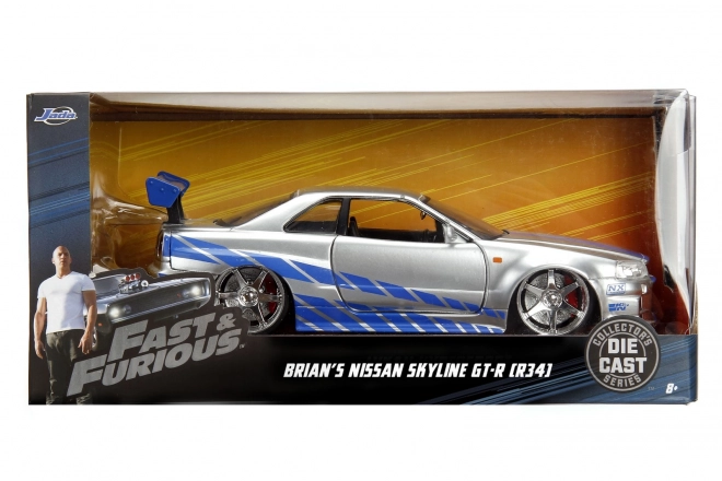 Hurtige og rasende bil 2002 Nissan Skyline 1:24
