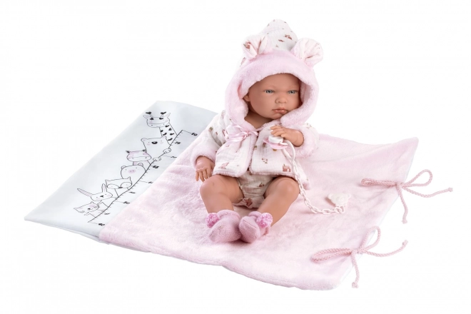 Llorens 73898 NYFØDT PIGE - realistisk dukke baby med helvinyl krop - 40 cm