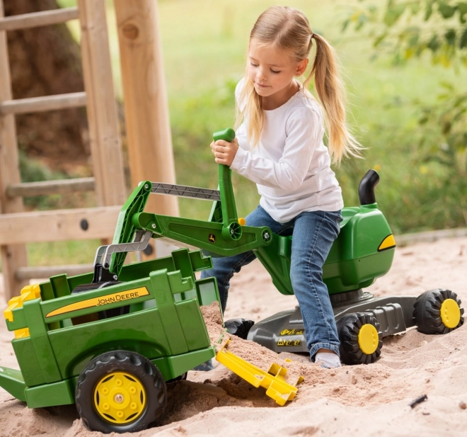 Børnegravemaskine på hjul John Deere