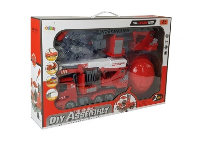Sæt DIY Brandbil 2i1 med Udskiftelige Lifte